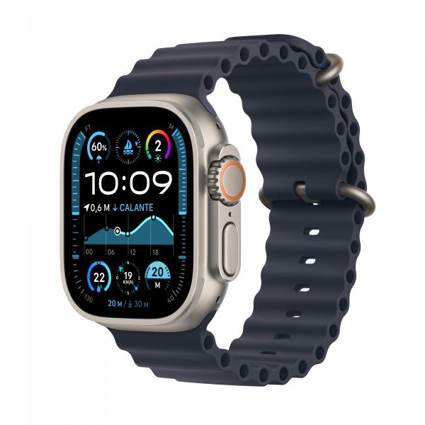 WATCH 49MM ULTRA 2 CEL.NERO OCEAN TITANIUM NATURALE CINTURINO