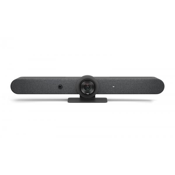 Logitech Rally Bar + Tap, sistema di videoconferenza di gruppo, 4K Ultra HD, 30 fps, 90°, 5x, 3x