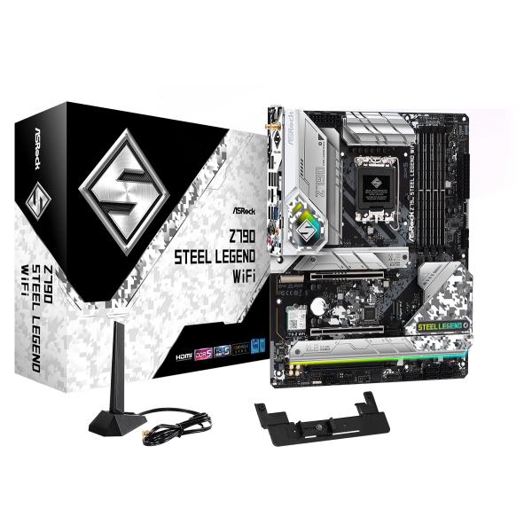 ASRock Z790 Steel Legend WiFi - scheda madre - ATX - presa LGA1700 - chipset Z790 - USB 3.2 Gen 1, USB 3.2 Gen 2, USB-C 3.2 Gen2, USB-C 3.2 Gen 2x2 - Bluetooth, 2.5 Gigabit LAN, Wi-Fi 6 - Grafica integrata (CPU richiesta)