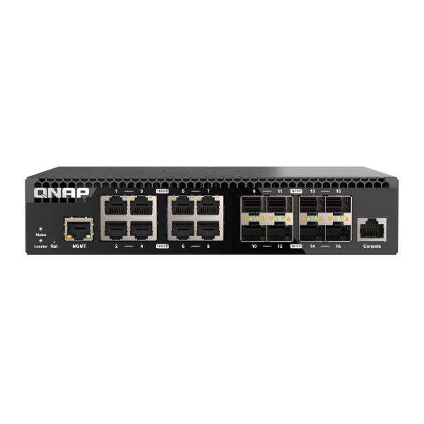 QNAP QSW-M3216R-8S8T - Switch - gestito - 8 x 100/1000/2.5G/5G/10GBase-T + 8 x 10Gb Ethernet SFP+