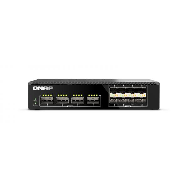 QNAP QSW-2104-2T-A - Switch - gestito - 4 x 100 Gigabit QSFP28 + 8 x 25 Gigabit SFP28