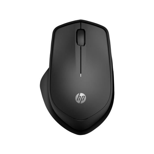 HP 285 Silent - mouse - ergonomico - ottico - wireless - 2,4 GHz - ricevitore wireless (USB)