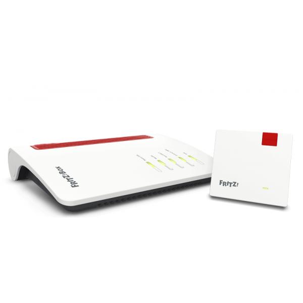 AVM FRITZ! Mesh Set 7530 AX + 1200 AX, Rot, Weiß, Intern, Mesh-System, Dual-Band (2,4 GHz/5 GHz), Wi-Fi 6 (802.11ax), 2400 Mbit/s
