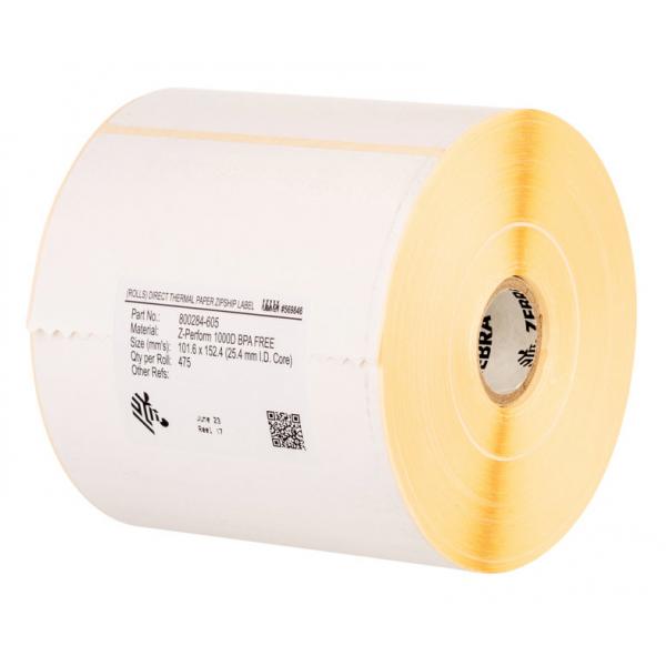 Zebra Z-Perform 1000T - Opaco - adesivo acrilico permanente - perforato - 74 x 210 4800 etichetta(e) (6 rotolo(i)