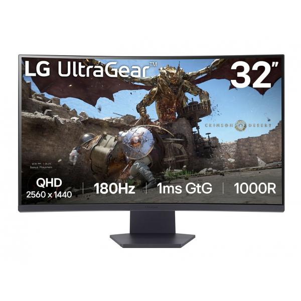 LG UltraGear 32GS60QX-B - Monitor LED - gaming - curvo - 81,3 cm (32")