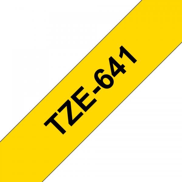 Brother TZe-641 - Adesivo standard - Nero su giallo - Rotolo (1,8 cm x 8 m)
