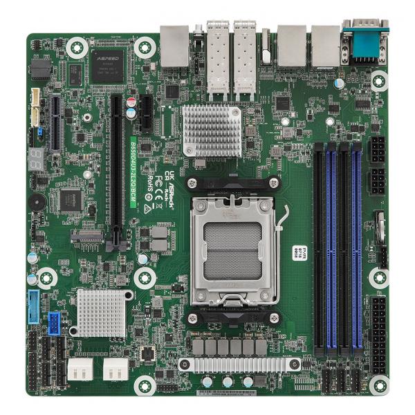 ASRock B650D4U3-2L2Q/BCM, AMD, Sockel AM5, AMD EPYC 4004, AMD Ryzen 7000 Series, AMD Ryzen 8000 Series, AMD Ryzen 9000 Series, DDR5-SDRAM, 48 GB, DIMM