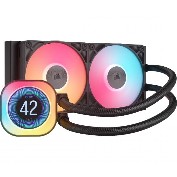 Corsair iCUE Link TITAN 240 RX LCD - sistema di raffreddamento a liquido del processore - dimensioni del dissipatore: 240 mm - (per: LGA1851, LGA1700, AM5, AM4)