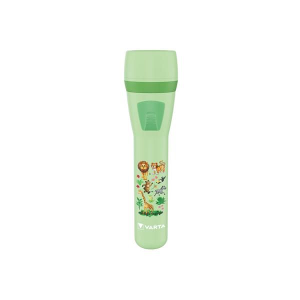 Varta Kids Flashlight, Taschenlampe, Hellgrün, Acrylnitril-Butadien-Styrol (ABS), Polycarbonat (PC), Thermoplast, 1 m, 4 m, AA