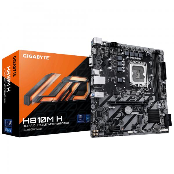 Gigabyte H810M H - Motherboard - micro ATX - LGA1851-Sockel - H810 Chipsatz - USB-C 3.2 Gen 1, USB 3.2 Gen 1 - Gigabit LAN - Onboard-Grafik (CPU erforderlich)