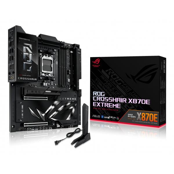 ASUS ROG CROSSHAIR X870E EXTREME - Motherboard - ATX - Socket AM5 - AMD X870E Chipsatz - USB4, USB-C 3.2 Gen2, USB 3.2 Gen 2, USB-C 3.2 Gen 2x2, USB 3.2 Gen 1 - Wi-Fi 7, Bluetooth, 5 Gigabit Ethernet, 10 Gigabit LAN - Onboard-Grafik (CPU erforderlich)