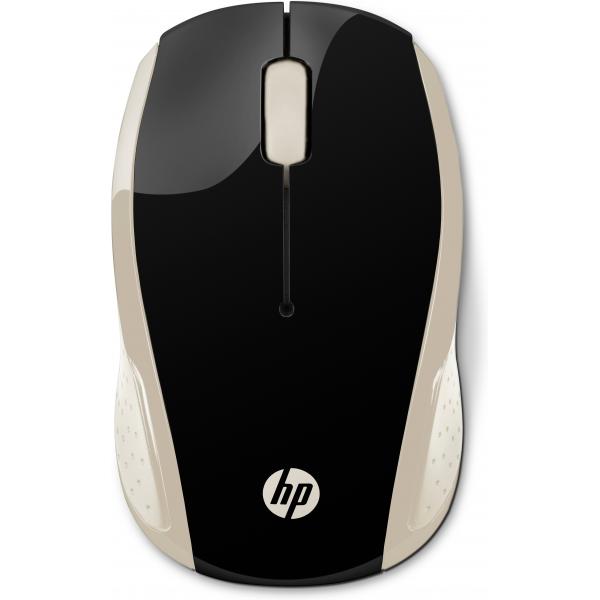 HP 200 - Mouse - per destrimani e mancini - ottico - wireless - 2,4 GHz - ricevitore wireless (USB)