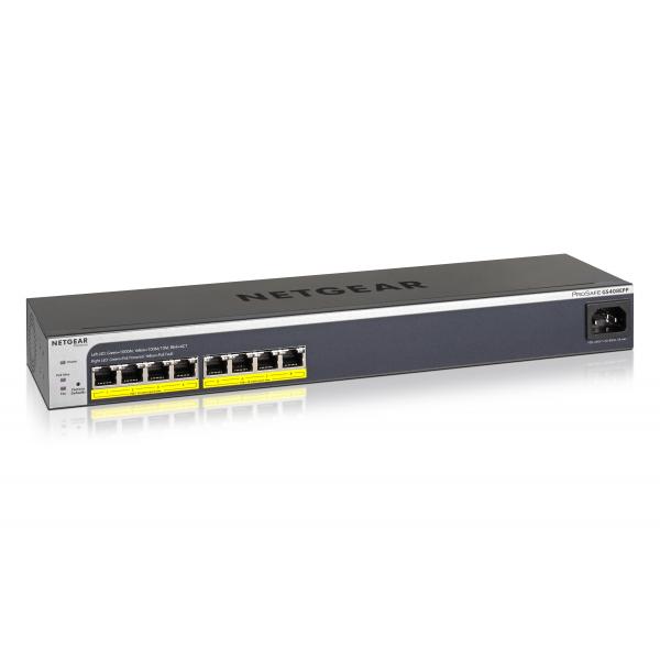 Netgear Plus GS408EPP - Switch - gestito - 8 x 10/100/1000 (PoE+)