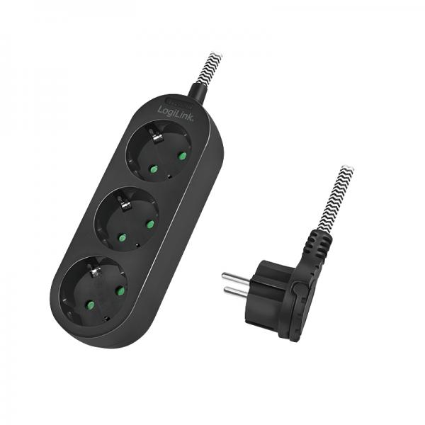 Presa multipla LogiLink - CA 250 V - 3680 watt - ingresso, ingresso CEE 7/4 - connessioni in uscita: 3 (3 x spina CEE 7/3)