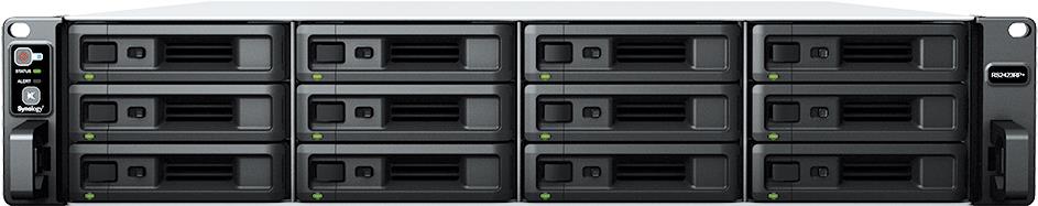 Synology RackStation RS2423RP+ NAS Rack (2U) Ryzen Embedded V1780B 8 GB DDR4 72 TB HDD DiskStation Manager Schwarz (RS2423RP+ + 12X HAT3300-6T)