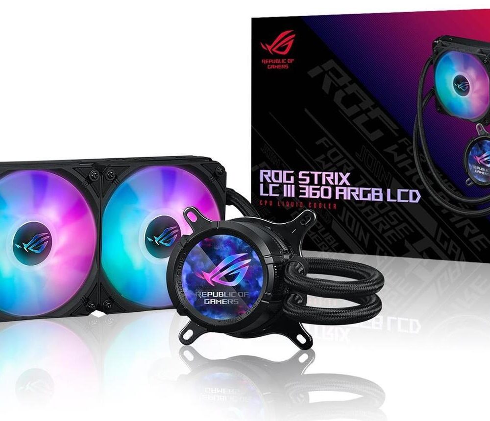 ASUS ROG STRIX LC III 360 ARGB LCD - Prozessor-Flüssigkeitskühlsystem - (für: AM4, LGA1200, LGA1700, AM5, LGA115x Socket) (90RC00W1-M0UAY0)