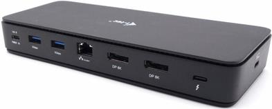 i-Tec - Dockingstation - USB-C / USB4 / Thunderbolt 3 / Thunderbolt 4 - Thunderbolt 4, 2 x DP - 1GbE, 2,5GbE - 140 Watt - Europa (TB4DUALDPDOCKPDPRO)