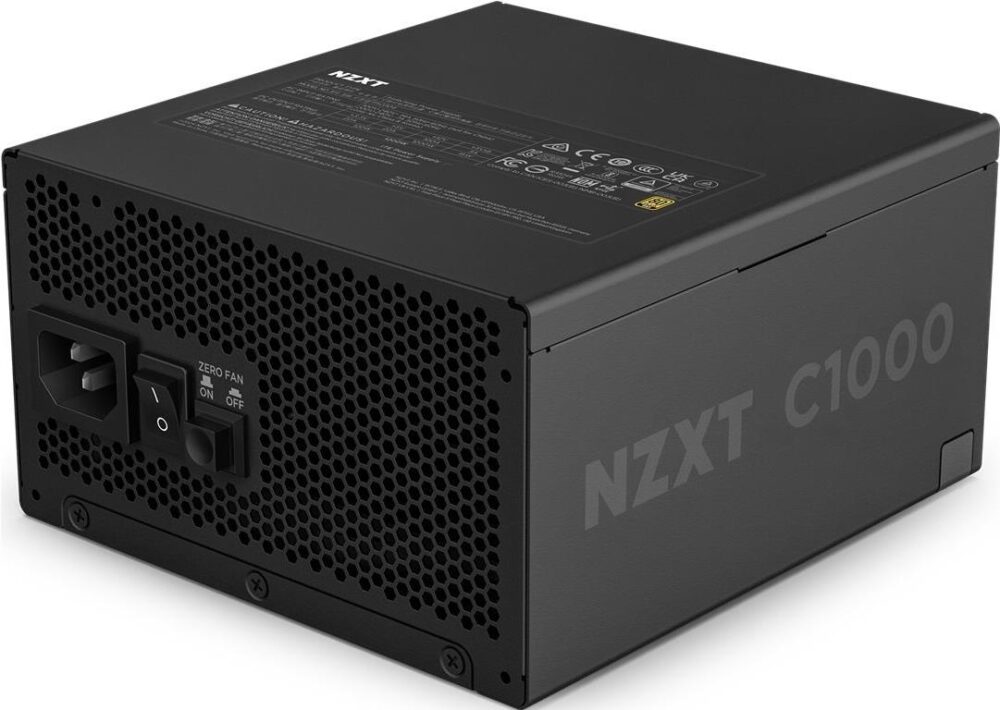 NZXT C-Series C1000 - Netzteil (intern) - ATX12V 3,1 - EPS12V 2,92 - 80 PLUS Gold - Wechselstrom 100-240 V - 1000 Watt - aktive PFC - Europa - mattschwarz (PA-0G2BB-EU)