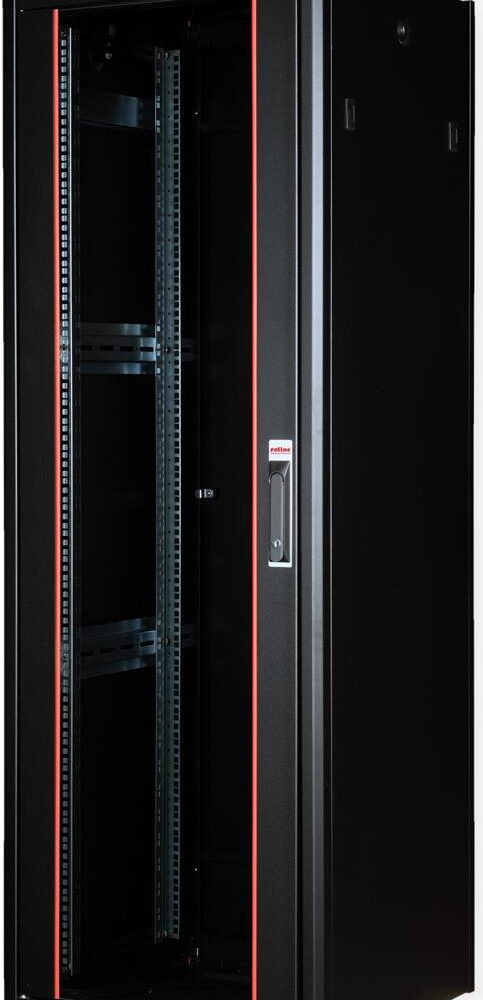 Roline Pro - Schrank Netzwerkschrank - mit Glastür, 600 x 600 mm (B x T) - RAL 9005, Jet Black - 36U - 48.3 cm (19") (26.21.0228)