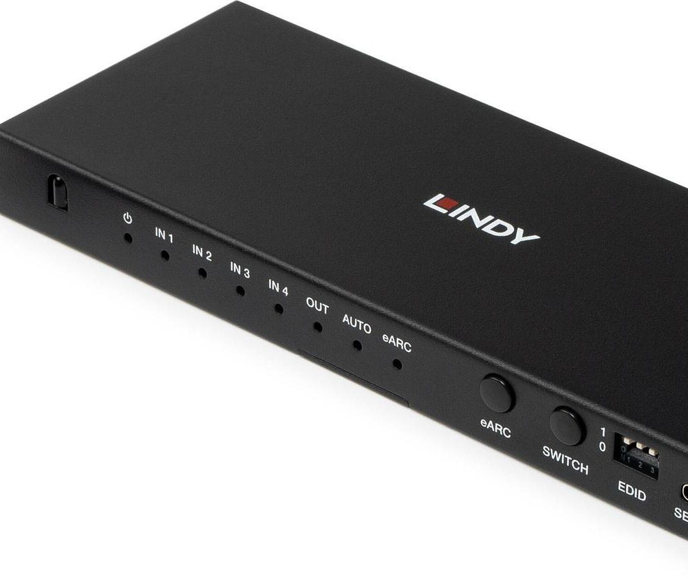 Lindy 4 Port HDMI 8K60 Switch mit eARC (38386)