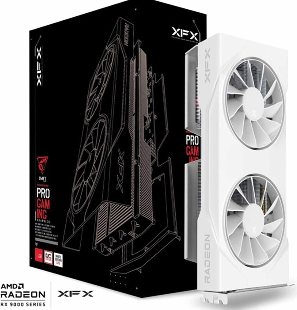 XFX VGA 8GB RADEON RX9060XT SWIFT DF OC WHITE Gaming 2xDP/1xHDMI Swift Radeon RX 9060XT OC WHITE Gaming Edition 8GB (RX-96TSW8GWQ)