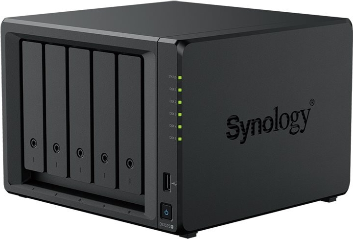 Synology Disk Station DS1525+ - NAS-Server - 5 Schächte - SATA 6Gb/s - HDD - RAID JBOD, 0, 1, 5, 6, 10 - RAM 8 GB - Gigabit Ethernet / 2.5 Gigabit Ethernet - iSCSI Support (DS1525+)