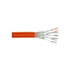 INLINE - Duplex Verlegekabel - 100 m - SFTP -Cat.7a Rohkabel - halogenfrei - Orange