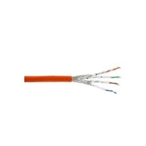 INLINE - Bulkkabel - 500 m - SFTP, PiMF -Cat.7a Rohkabel - halogenfrei - orange