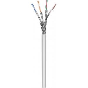 Wentronic Goobay CAT 6a Netzwerkkabel, S/FTP (PiMF), Grau, 305 m - CU, AWG 26/7 (stranded), LSZH (96095)