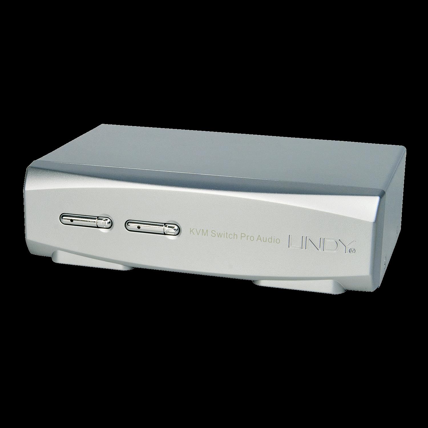 Lindy KVM Switch Pro - KVM-Switch - 2 x KVM port(s) - 1 lokaler Benutzer - Desktop