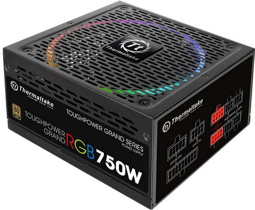 Thermaltake ToughPower Grand RGB 750W Gold - Stromversorgung (intern) - ATX12V 2.4/ EPS12V 2.92 - 80 PLUS Gold - Wechselstrom 100-240 V - 750 Watt - aktive PFC - Schwarz