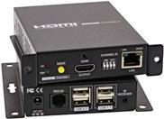 InLine HDMI USB KVM over IP Extender - KVM-/Audio-/USB-Extender - bis zu 100 m (64601)