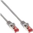 InLine - Patch-Kabel - RJ-45 (M) zu RJ-45 (M) - 30cm - SFTP, PiMF - CAT 6 - geformt, ohne Haken, verseilt - Grau (Packung mit 125) (B-76433)