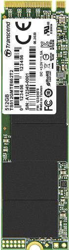 Transcend MTE662T2 - SSD - verschlüsselt - 512GB - intern - M.2 2280 (doppelseitig) - PCIe 3.0 x4 (NVMe) - AES (TS512GMTE662T2)
