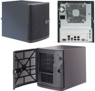 Super Micro Supermicro SC721 TQ-350B - Tower - Mini-ITX 350 Watt (ATX) - Schwarz - USB (CSE-721TQ-350B)