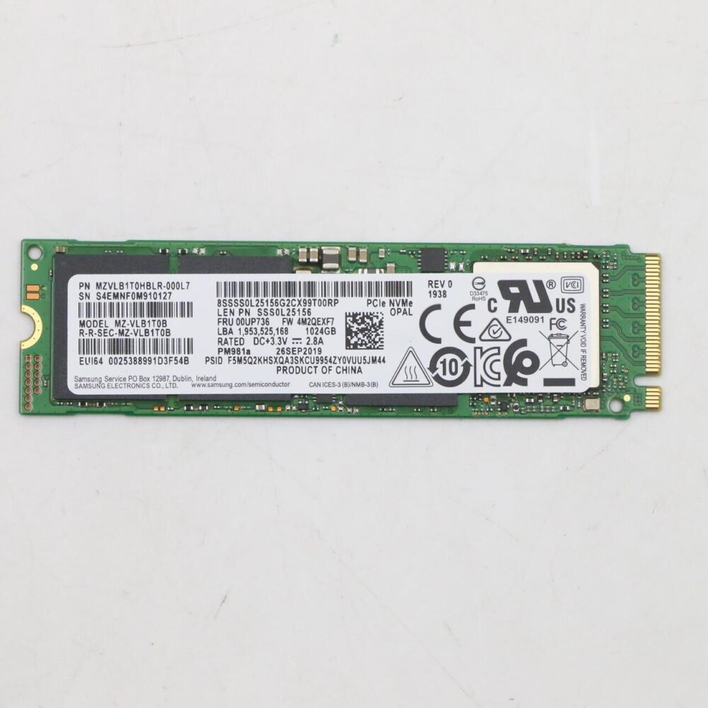 Lenovo 00UP736 M.2 1000 GB PCI Express 3.0 NVMe (FRU00UP736)
