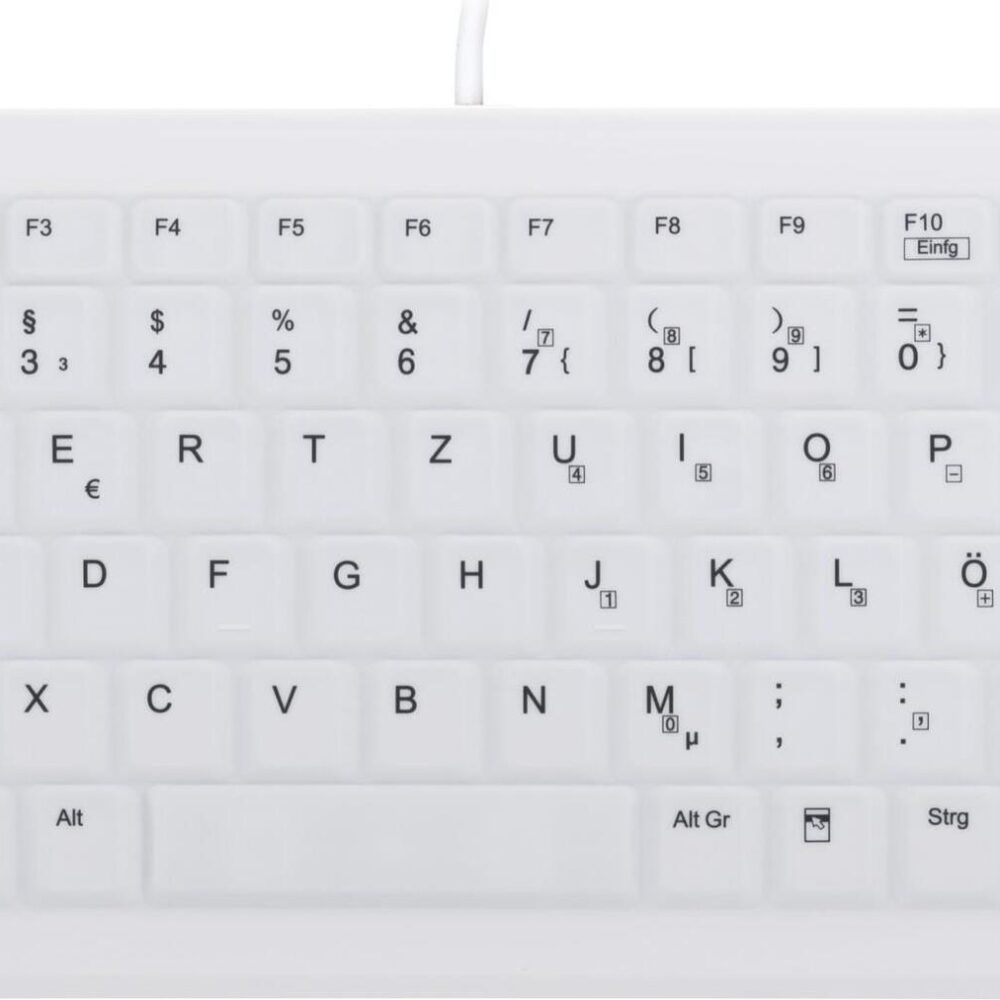 CHERRY AK-C4110 Tastatur USB QWERTZ Deutsch Weiß (AK-C4110F-U1-W/GE)