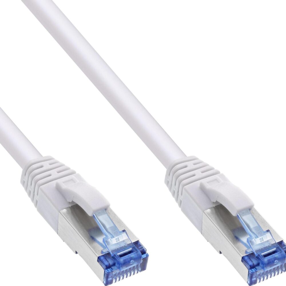 InLine - Patch-Kabel - RJ-45 (M) zu RJ-45 (M) - 1,0m - SFTP, PiMF - CAT 6a - halogenfrei, geformt, ohne Haken - Schwarz (Packung mit 70) (B-76811S)
