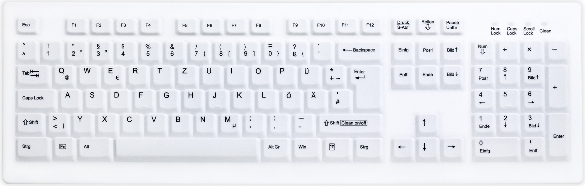 Active Key AK-C8100 Tastatur USB QWERTZ Schweiz Weiß (AK-C8100F-U1-W/CH)