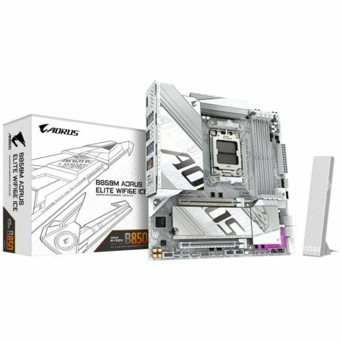 Scheda Madre Gigabyte B850M AORUS ELITE WIFI6E ICE AMD AMD AM5