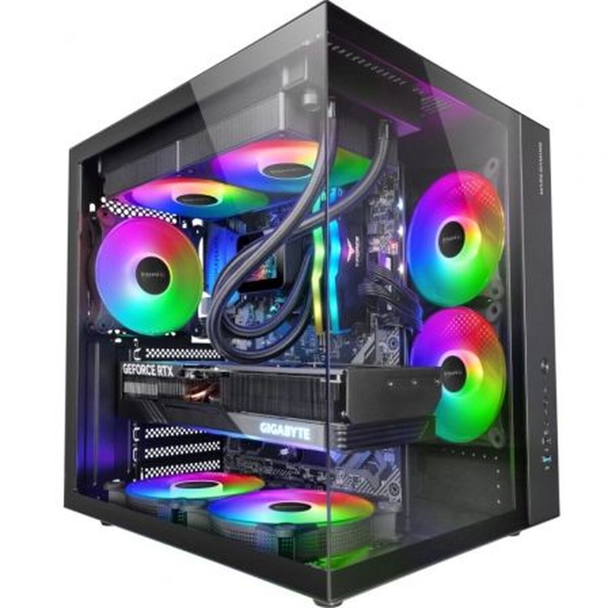 Case computer desktop ATX Mars Gaming MCVONE Nero