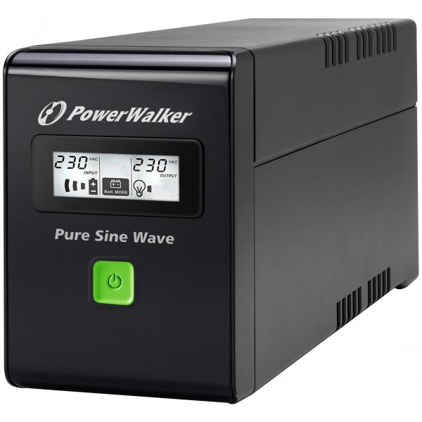 PowerWalker VI 800 SW gruppo di continuità [UPS] A linea interattiva 0,8 kVA 480 W 2 presa[e] AC (PowerWalker VI 800 SW - UPS - 480 Watt)