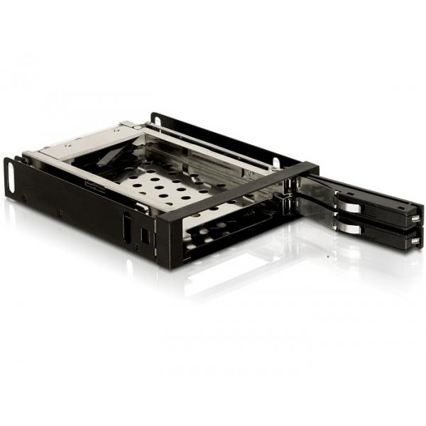 DeLOCK 3.5 Mobile Rack Nero (3.5 Mobile Rack for 2x2,5 SA - 3.5 Mobile Rack, 8.89 cm - [3.5] - Warranty: 12M)