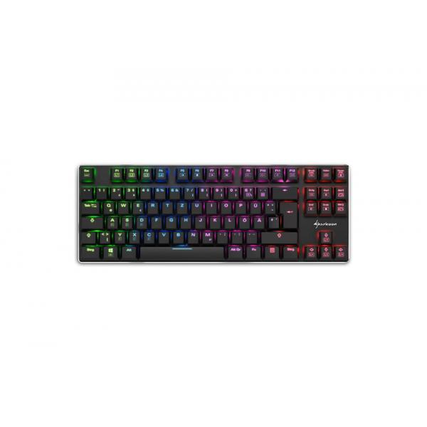 Sharkoon PureWriter TKL RGB tastiera Giocare USB Tedesco Nero (Sharkoon PureWriter TKL RGB - tastatur)