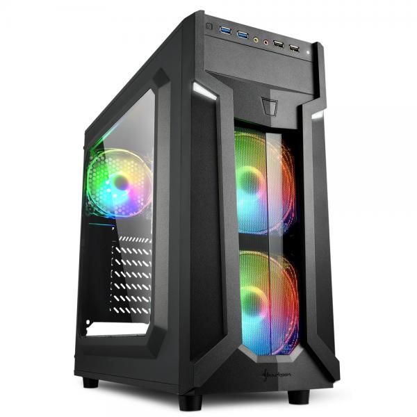 Sharkoon VG6-W RGB Midi Tower Nero (Sharkoon VG6-W RGB - tower - ATX)