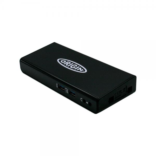 Origin Storage H1L08ET-ABB-OS replicatore di porte e docking station per laptop USB 3.2 Gen 1 [3.1 Gen 1] Type-A Nero (Origin Storage Docking Station USB 3.0 EQV to HP 3005pr)