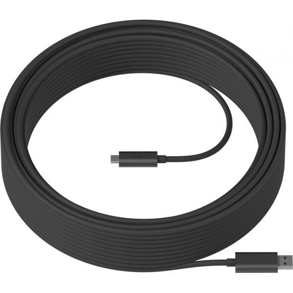 Logitech 939-001802 cavo USB USB 3.2 Gen 2 [3.1 Gen 2] 25 m USB A USB C Grafite (STRONG USB CABLE 25M - .)