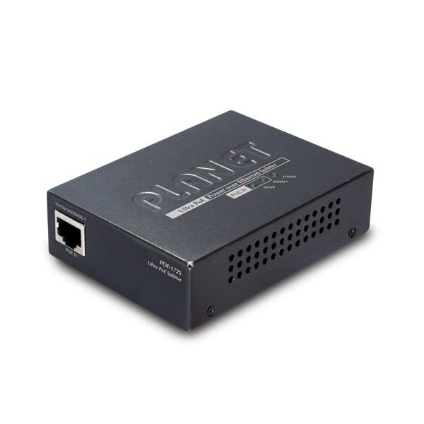 PLANET POE-172S divisore di rete Supporto Power over Ethernet [PoE] Nero (Single Port 10/100/1000Mbps - 95W Ultra PoE Splitter [12V/19 - V/24V] - Warranty: 36M)