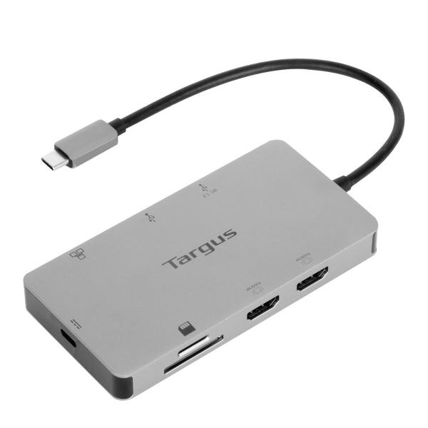 Targus DOCK423EU replicatore di porte e docking station per laptop Cablato USB 3.2 Gen 1 [3.1 Gen 1] Type-C Argento (Targus - Docking station - USB-C / Thunderbolt 3 - 2 x HDMI - 1GbE)