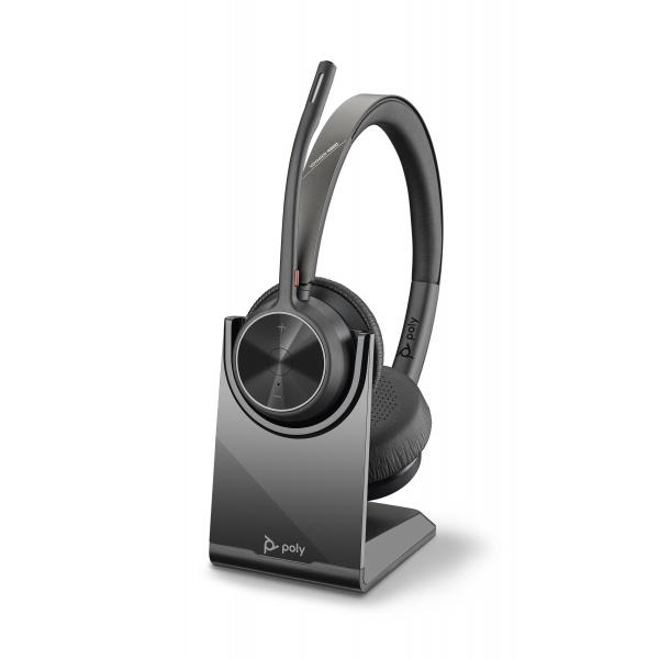 POLY Voyager 4320 UC Auricolare Wireless A Padiglione Ufficio USB tipo A Bluetooth Base di ricarica Nero (Voyager 4320 UC Headset - Wireless incl. Charging stand - Black POLY Voyager 4320 UC, Wireles